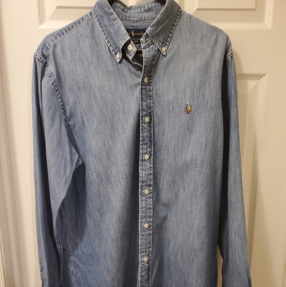 Women’s Ralph Lauren Custom Fit Denim Shirt L/G